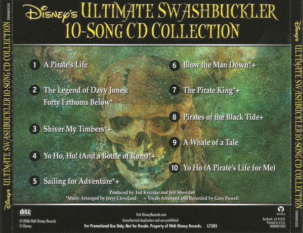 Various : Disney's Ultimate Swashbuckler 10-Song CD Collection (CD, Comp, Mono, Ltd, Promo, CMR)