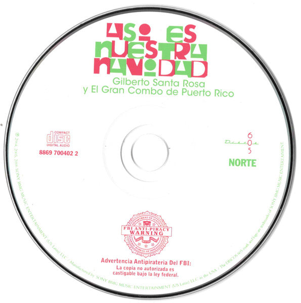 Gilberto Santa Rosa Y El Gran Combo : Asi Es Nuestro Navidad (CD, Album, Club, BMG)