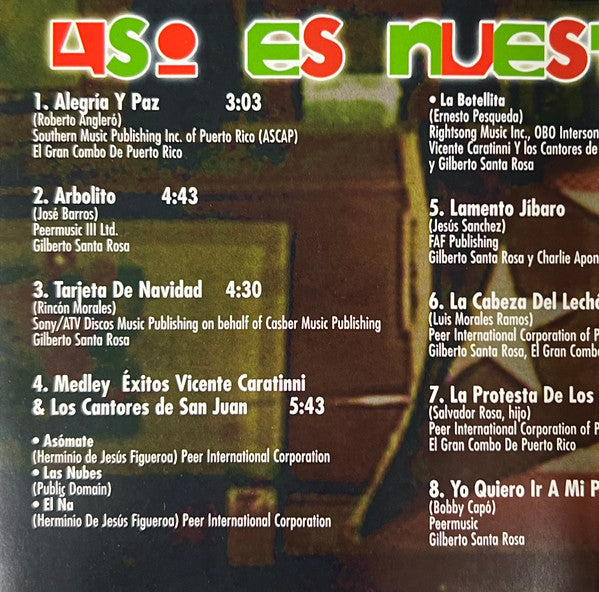 Gilberto Santa Rosa Y El Gran Combo : Asi Es Nuestro Navidad (CD, Album, Club, BMG)