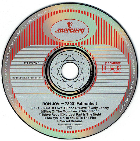Bon Jovi : 7800° Fahrenheit (CD, Album)