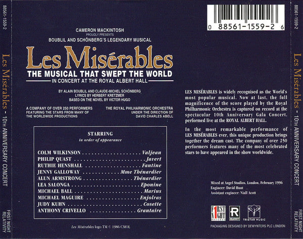 Alain Boublil And Claude-Michel Schönberg : Les Misérables - In Concert At The Royal Albert Hall (2xCD, Album, Fat)
