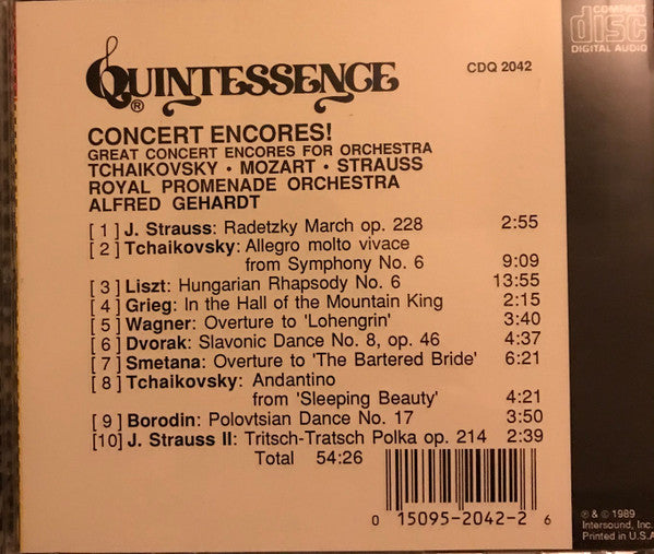 Royal Promenade Orchestra, Alfred Gehardt : Concert Encores! (CD)