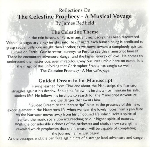 Christopher Franke : The Celestine Prophecy (A Musical Voyage) (CD, Album)