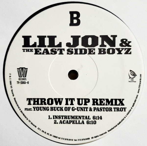 Lil' Jon & The East Side Boyz - Throw It Up (Remix) (12") (VG) - Endless Media