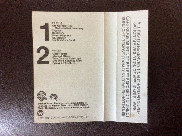 The Grateful Dead : Grateful Dead/(The Best Of): Skeletons From The Closet (Cass, Comp, RE)