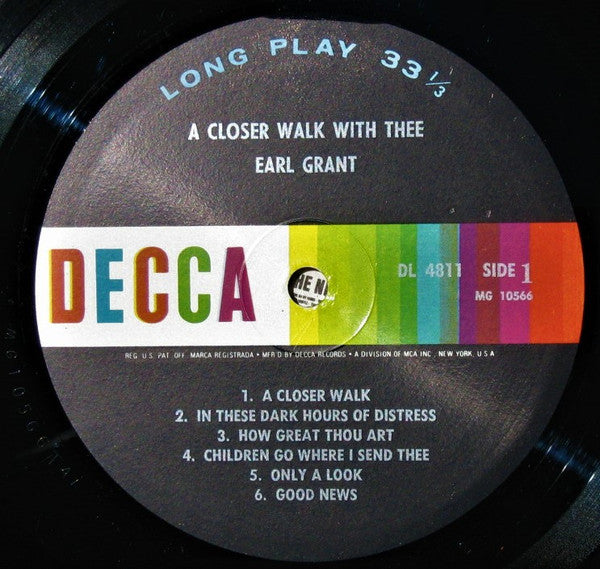 Earl Grant : A Closer Walk With Thee (LP, Album, Mono, RP)