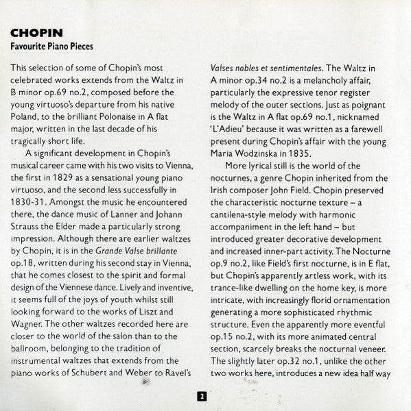 Vladimir Ashkenazy : Chopin Favourites (CD, Comp)