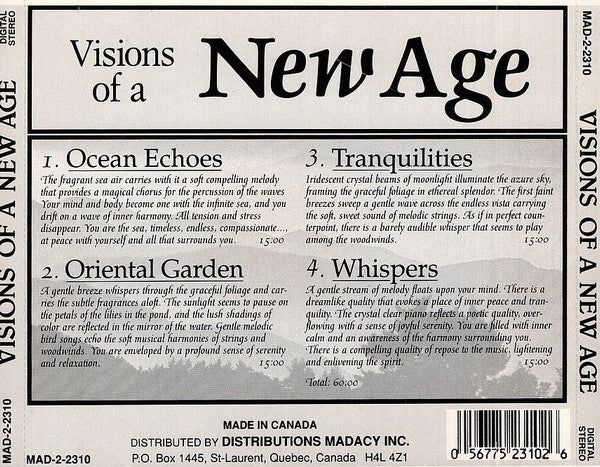 Unknown Artist : Visions Of A New Age (CD, Album)