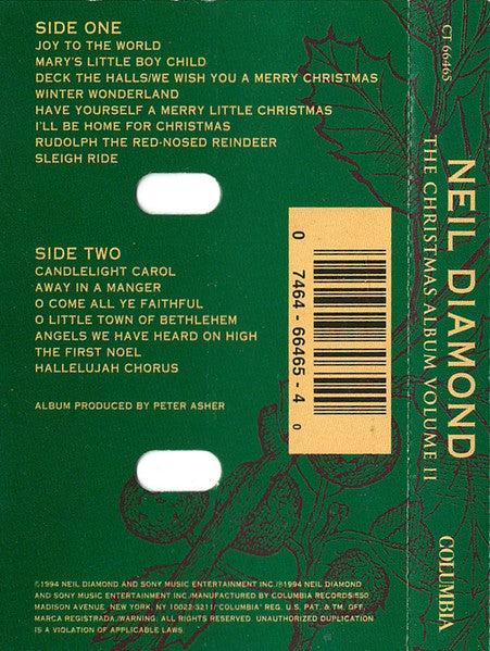 Neil Diamond : The Christmas Album Volume II (Cass, Album, Dol)