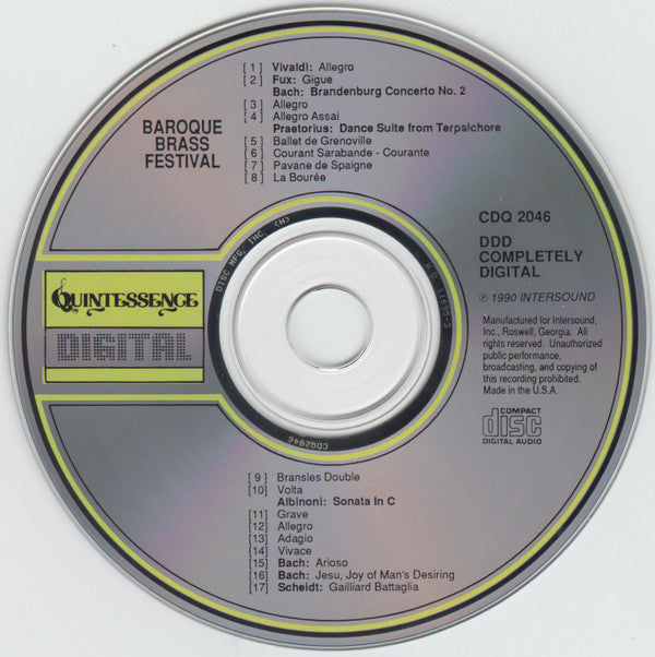 Johann Sebastian Bach ● Antonio Vivaldi : Baroque Brass Festival (CD)