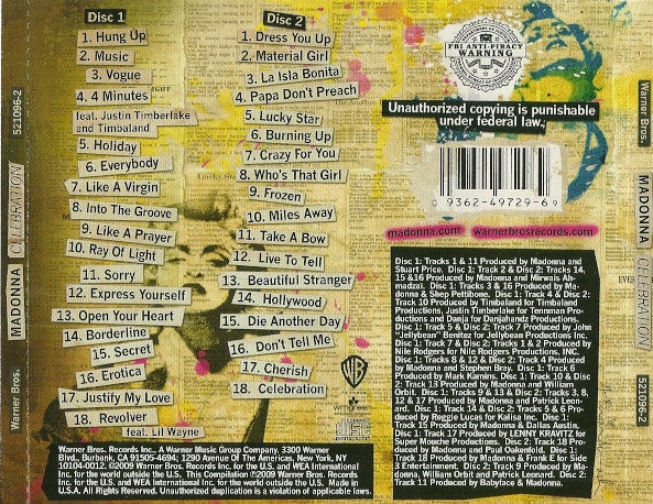 Madonna : Celebration (2xHDCD, Comp, RM)