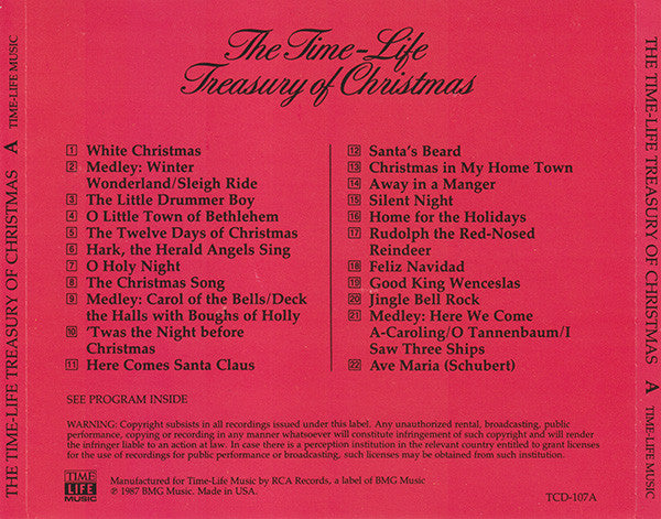 Various : The Time-Life Treasury Of Christmas (2xCD, Album, Comp)