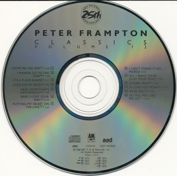 Peter Frampton : Classics Volume 12 (CD, Comp, Club, CRC)