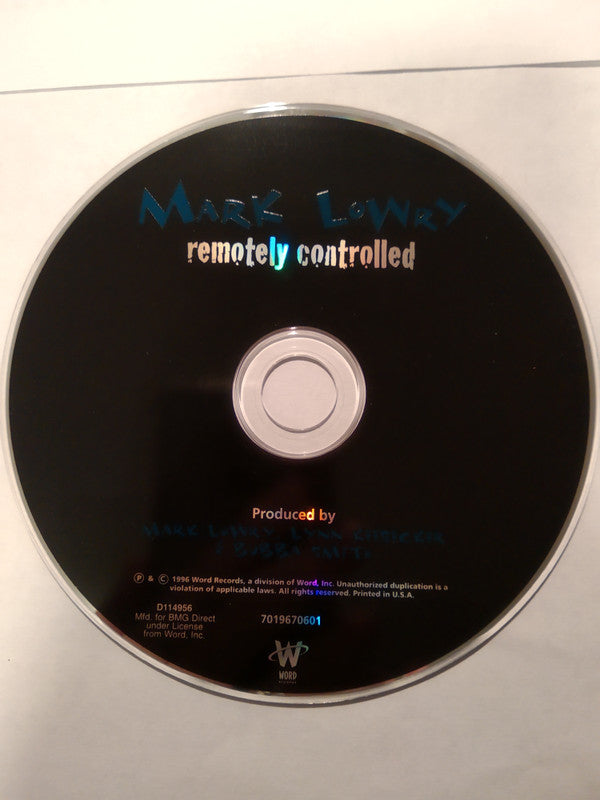 Mark Lowry - Remotely Controlled (CD) (VG+) - Endless Media