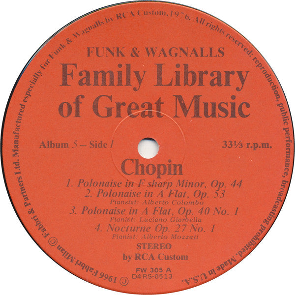 Frédéric Chopin - Polonaises, Nocturne, Etudes, Mazurkas (LP) (G+) - Endless Media