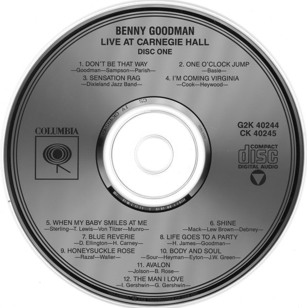 Benny Goodman : Live At Carnegie Hall (2xCD, Album, Mono, RE, RM, RP)
