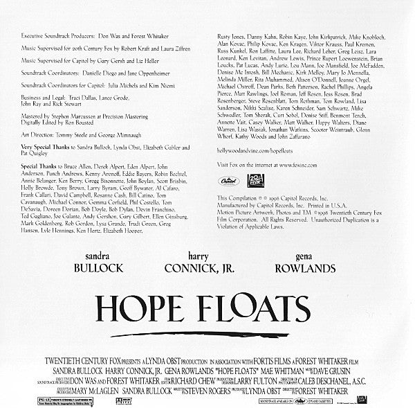 Various : Music From The Motion Picture "Hope Floats" (CD, Comp)