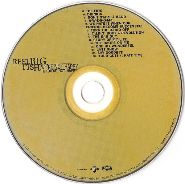 Reel Big Fish - We're Not Happy 'Til You're Not Happy (CD) (VG) - Endless Media