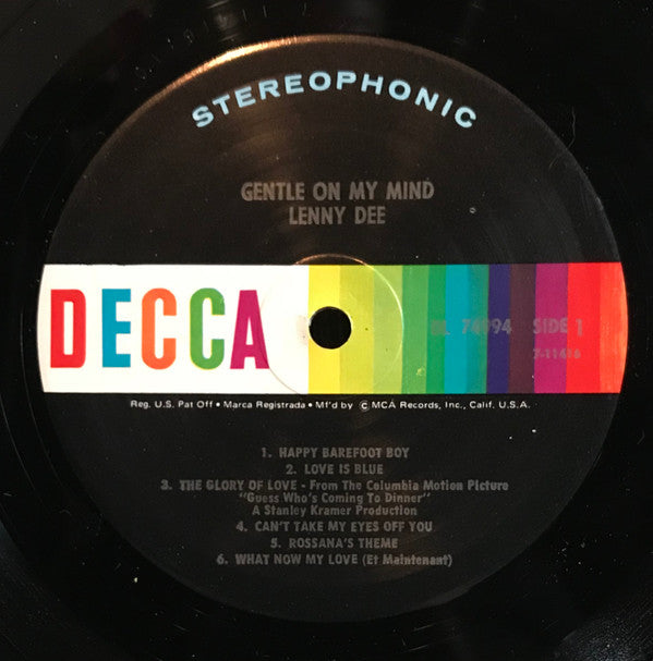 Lenny Dee - Gentle On My Mind (LP) (VG+) - Endless Media
