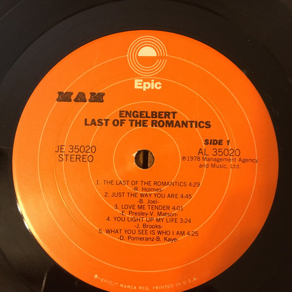 Engelbert Humperdinck - Last Of The Romantics (LP) (VG) - Endless Media