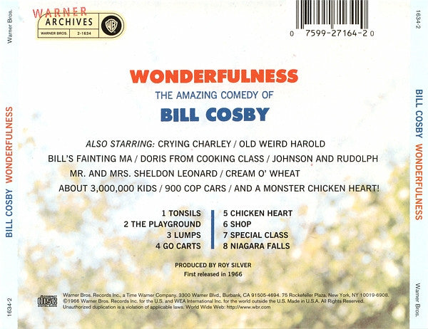 Bill Cosby : Wonderfulness (CD, Album, RE)