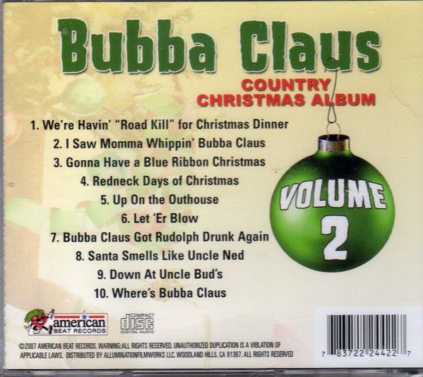 Bubba Claus : Country Christmas Album Volume 2 (CD, Album)