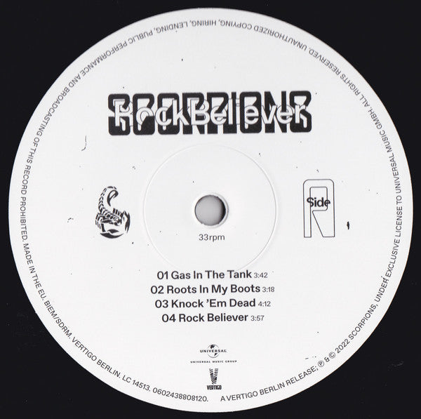 Scorpions : Rock Believer (2xLP, Album, 180 + 7", Single, Cle + Dlx, Ltd)