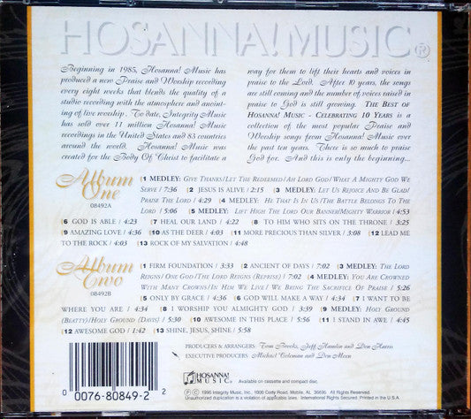 Various : The Best Of Hosanna! Music - Celebrating 10 Years (2xCD, Comp)