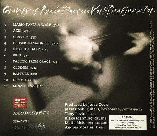 Jesse Cook : Gravity (CD, Album, Club)