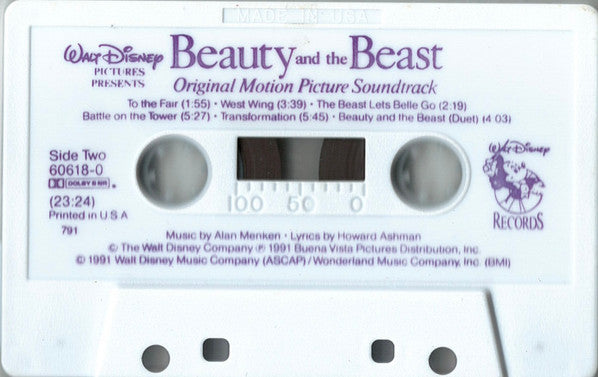 Alan Menken, Howard Ashman : Beauty And The Beast (Original Motion Picture Soundtrack) (Cass, Album)