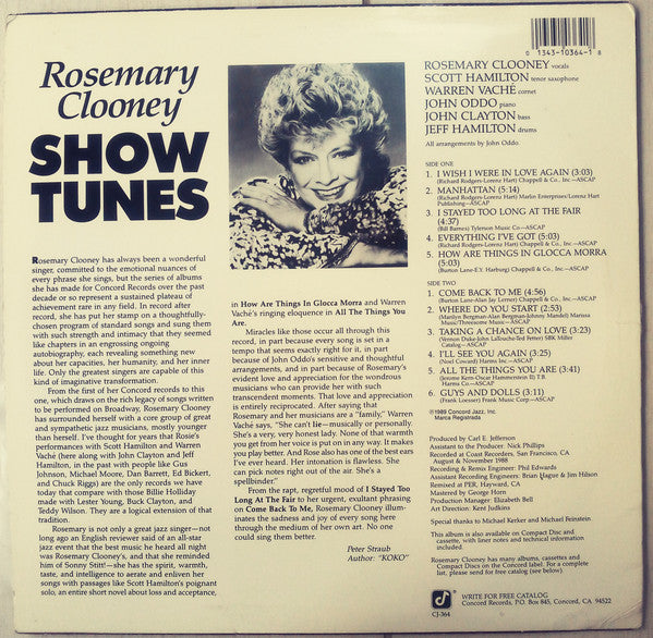 Rosemary Clooney - Show Tunes (LP) (VG+) - Endless Media