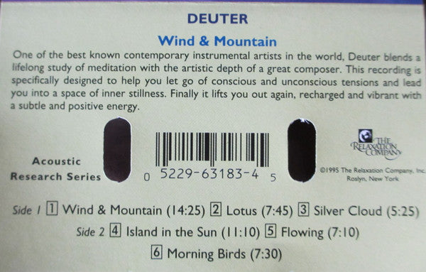 Deuter : Wind & Mountain (Cass, Album)