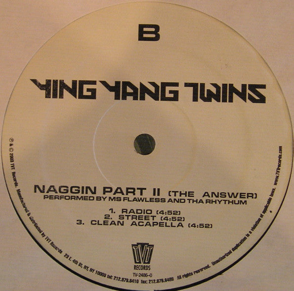 Ying Yang Twins - What The F**k! / Naggin Part II (The Answer) (12") (VG) - Endless Media