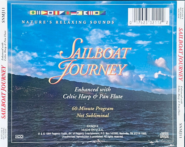 Unknown Artist : Sailboat Journey Enhanced With Celtic Harp & Pan Flute (CD, Album, RE)
