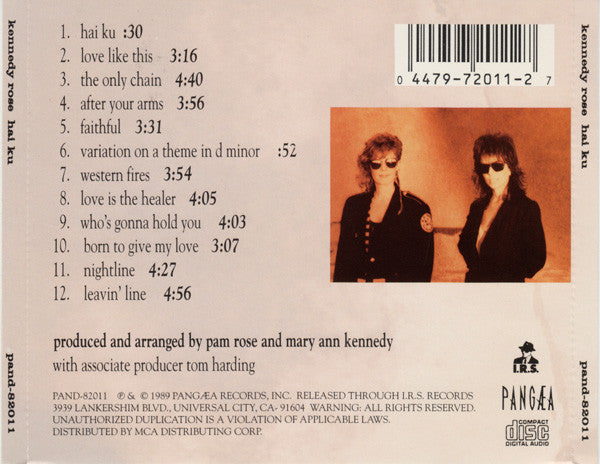 Kennedy Rose : Hai Ku (CD, Album)