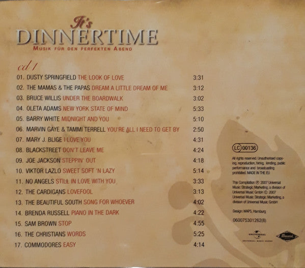 Various : It's Dinnertime - Musik Für Den Perfekten Abend (3xCD, Comp, Box)