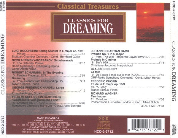 Various : Classics For Dreaming (CD, Comp)