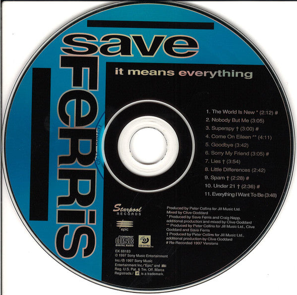 Save Ferris : It Means Everything (CD, Album, Club, Enh)