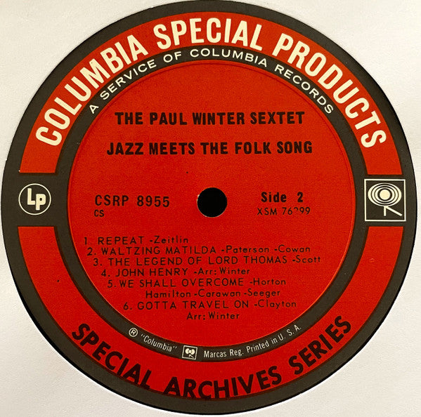 The Paul Winter Sextet - Jazz Meets The Folk Song (LP) (VG+) - Endless Media