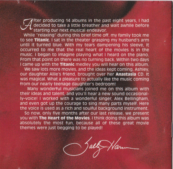 Sally Harmon : The Heart Of The Movies (CD, Album)