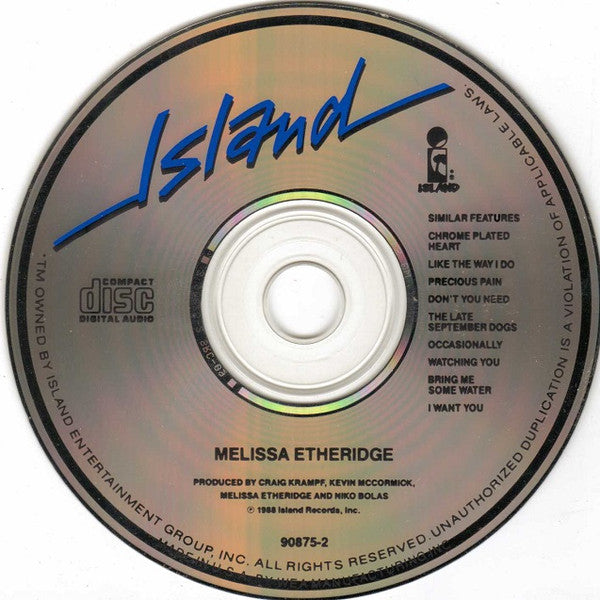 Melissa Etheridge : Melissa Etheridge (CD, Album)