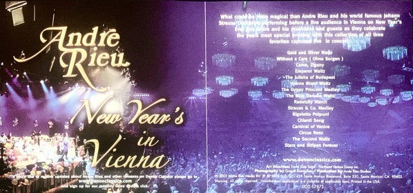 André Rieu : New Year's In Vienna (CD, Album)