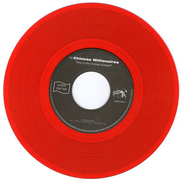 The Chinese Millionaires : This Is The Criminal Element (7", EP, Red)