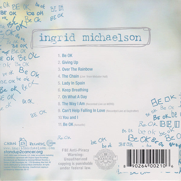 Ingrid Michaelson : Be OK (CD, Album)
