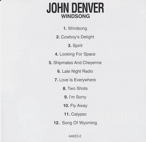 John Denver : Windsong (CD, Album)