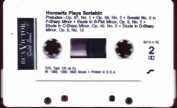 Vladimir Horowitz, Alexander Scriabin : Horowitz Plays Scriabin (Cass, Comp, RE)