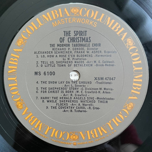Mormon Tabernacle Choir - The Spirit Of Christmas (LP) (VG) - Endless Media
