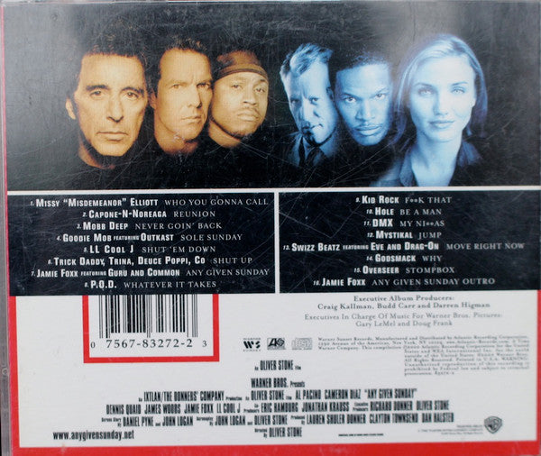 Various : Music From The Motion Picture Any Given Sunday (CD, Album)