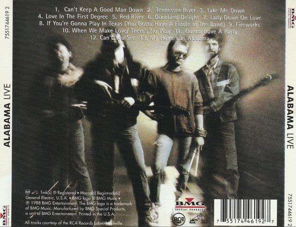 Alabama : Alabama Live (CD, Album, RE)