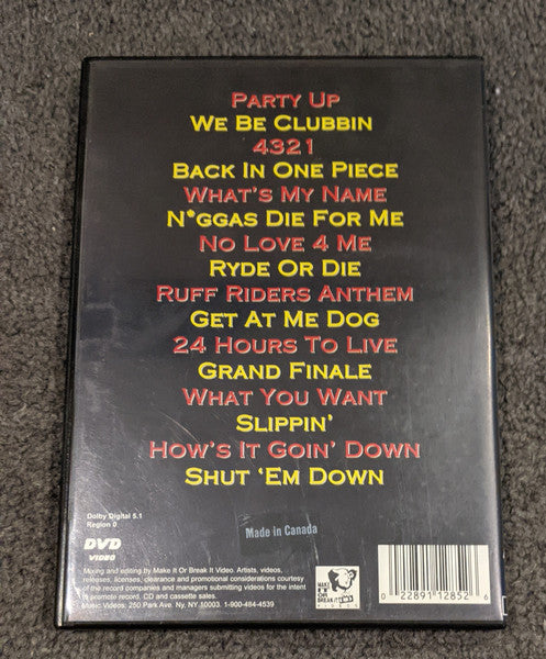 DMX : The Best Of DMX - As Seen On Make It Or Break It (DVD-V, Unofficial, Reg)